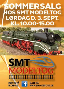 Sommersalg hos SMT-Modeltog lørdag d. 3. september kl 10-15